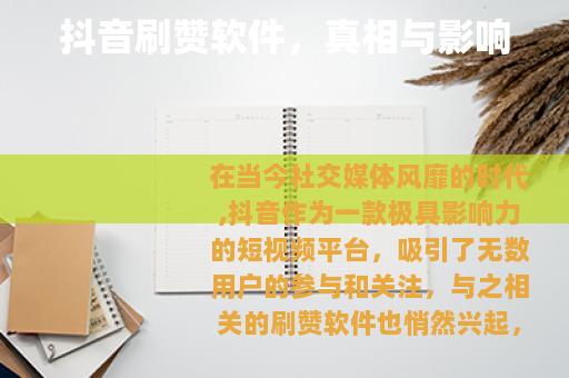 抖音刷赞软件，真相与影响