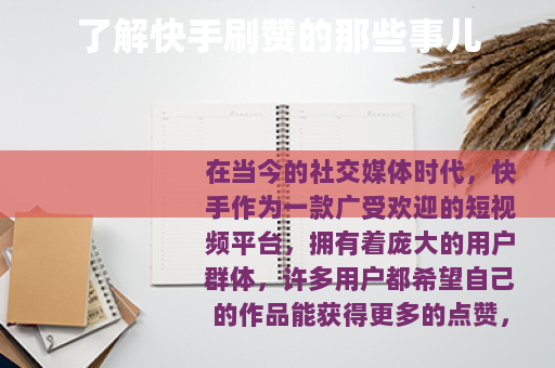 了解快手刷赞的那些事儿