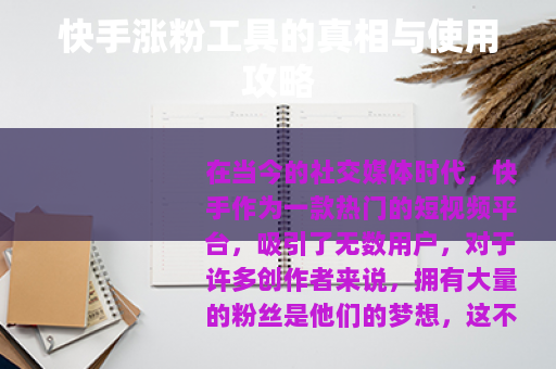 快手涨粉工具的真相与使用攻略