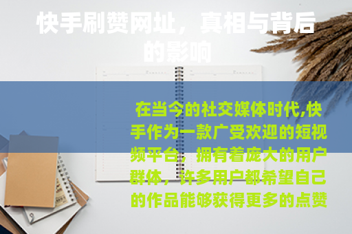 快手刷赞网址，真相与背后的影响