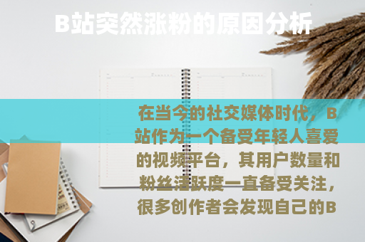B站突然涨粉的原因分析