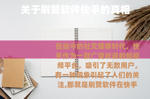 关于刷赞软件快手的真相