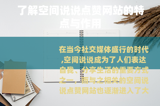 了解空间说说点赞网站的特点与作用