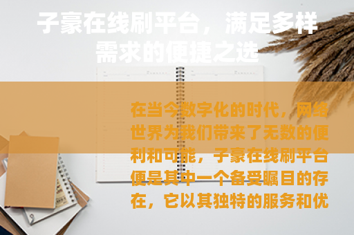 子豪在线刷平台，满足多样需求的便捷之选