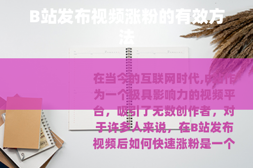 B站发布视频涨粉的有效方法