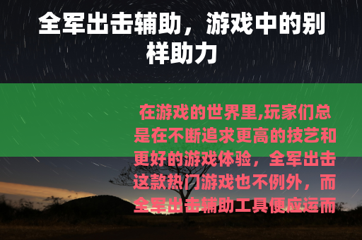 全军出击辅助，游戏中的别样助力