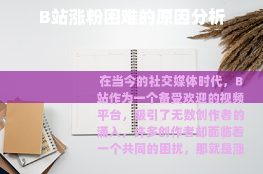 B站涨粉困难的原因分析