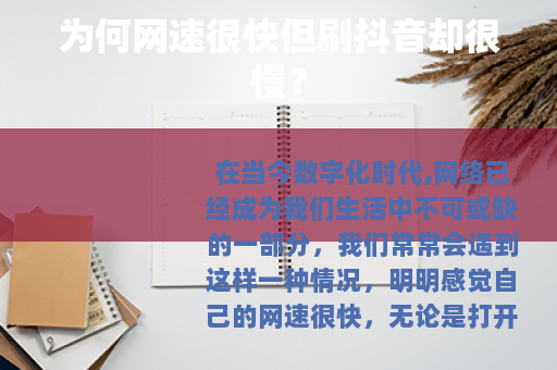 为何网速很快但刷抖音却很慢？