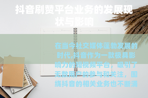 抖音刷赞平台业务的发展现状与影响