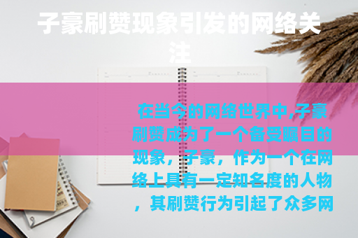子豪刷赞现象引发的网络关注