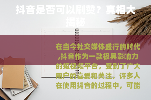 抖音是否可以刷赞?真相大揭秘