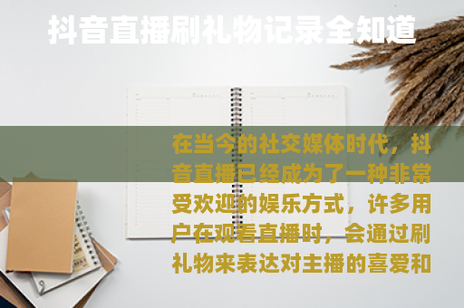 抖音直播刷礼物记录全知道