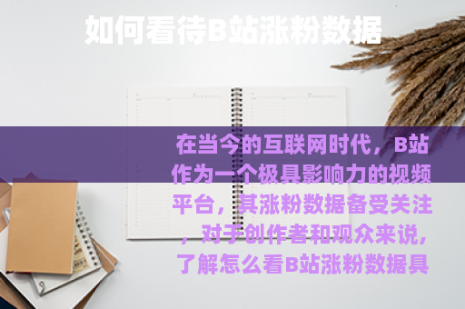 如何看待B站涨粉数据