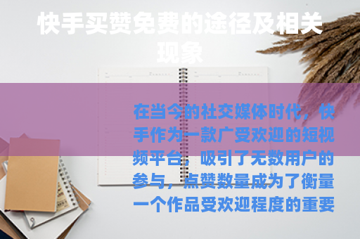 快手买赞免费的途径及相关现象