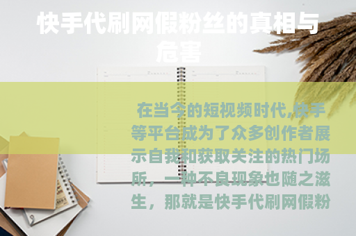 快手代刷网假粉丝的真相与危害