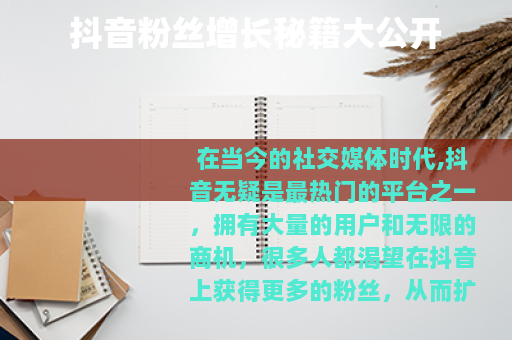抖音粉丝增长秘籍大公开