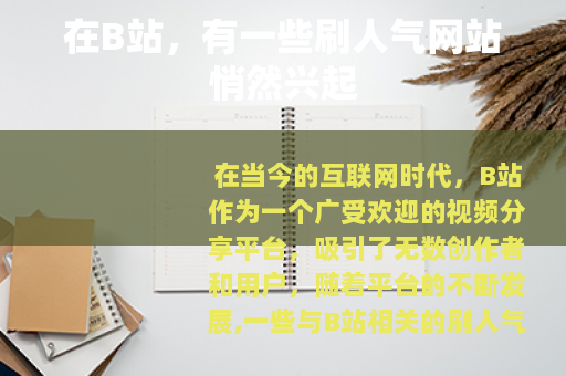 在B站,有一些刷人气网站悄然兴起 在B站,有一些刷人气网站悄然兴起