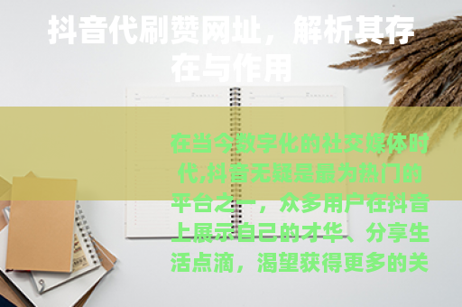 抖音代刷赞网址，解析其存在与作用