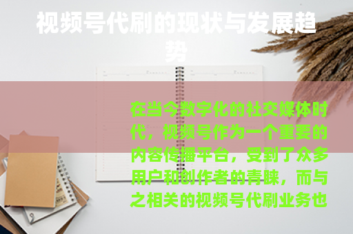 视频号代刷的现状与发展趋势
