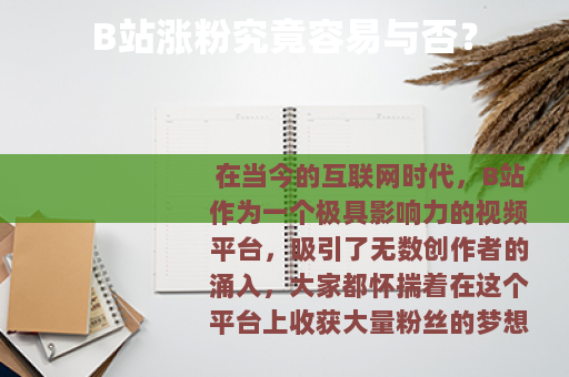 B站涨粉究竟容易与否？