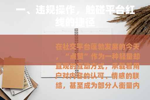 一、违规操作，触碰平台红线的捷径