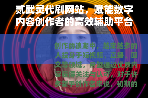 贰武灵代刷网站,赋能数字内容创作者的高效辅助平台 贰武灵代刷网站,赋能数字内容创作者的高效辅助平台