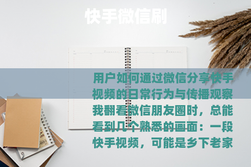 快手微信刷
