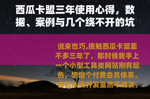 西瓜卡盟三年使用心得，数据、案例与几个绕不开的坑