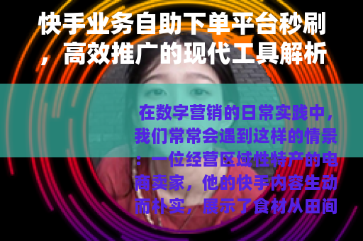 快手业务自助下单平台秒刷，高效推广的现代工具解析