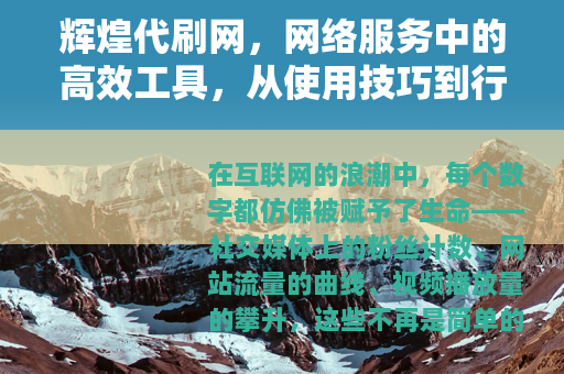 辉煌代刷网,网络服务中的高效工具,从使用技巧到行业影响的全解析 辉煌代刷网,网络服务中的高效工具,从使用技巧到行业影响的全解析