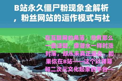 B站永久僵尸粉现象全解析，粉丝网站的运作模式与社区效应
