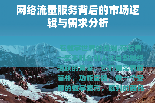 网络流量服务背后的市场逻辑与需求分析