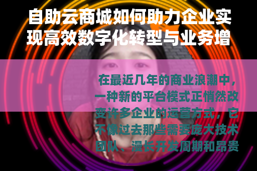 自助云商城如何助力企业实现高效数字化转型与业务增长 自助云商城如何助力企业实现高效数字化转型与业务增长