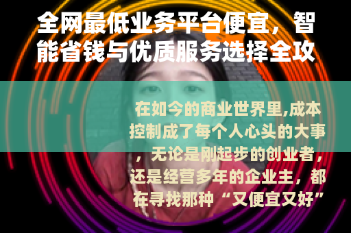 全网最低业务平台便宜，智能省钱与优质服务选择全攻略