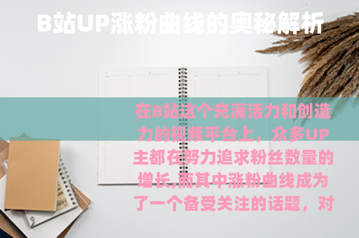 B站UP涨粉曲线的奥秘解析