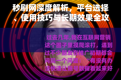 秒刷网深度解析，平台选择、使用技巧与长期效果全攻略