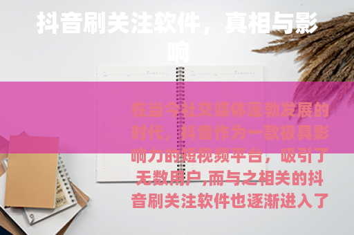 抖音刷关注软件，真相与影响