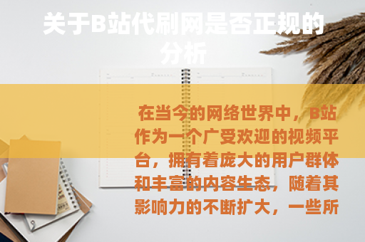 关于B站代刷网是否正规的分析