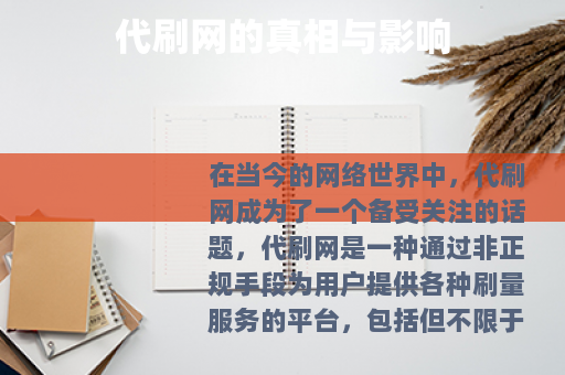 代刷网的真相与影响
