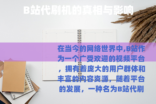 B站代刷机的真相与影响