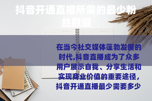 抖音开通直播所需的最少粉丝数量
